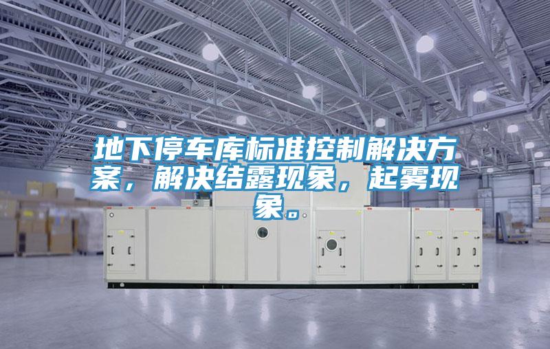 地下停車庫標(biāo)準控制解決方案，解決結(jié)露現(xiàn)象，起霧現(xiàn)象。