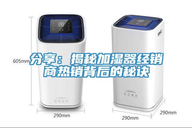 分享：揭秘加濕器經(jīng)銷(xiāo)商熱銷(xiāo)背后的秘訣