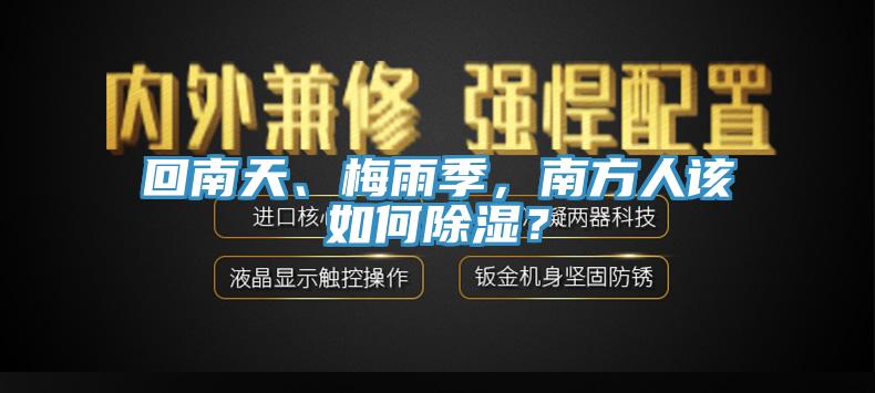 回南天、梅雨季，南方人該如何除濕？