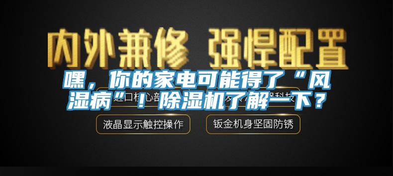 嘿，你的家電可能得了“風(fēng)濕病”！除濕機(jī)了解一下？