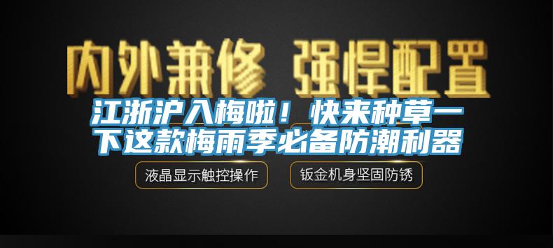 江浙滬入梅啦！快來(lái)種草一下這款梅雨季必備防潮利器