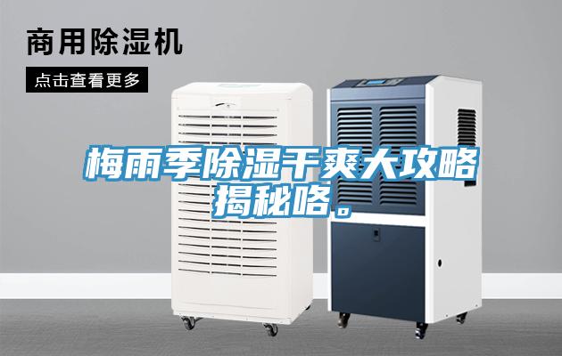 梅雨季除濕干爽大攻略揭秘咯。