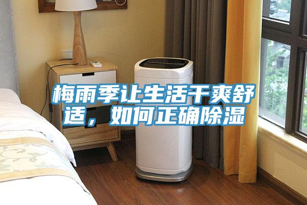 梅雨季讓生活干爽舒適，如何正確除濕