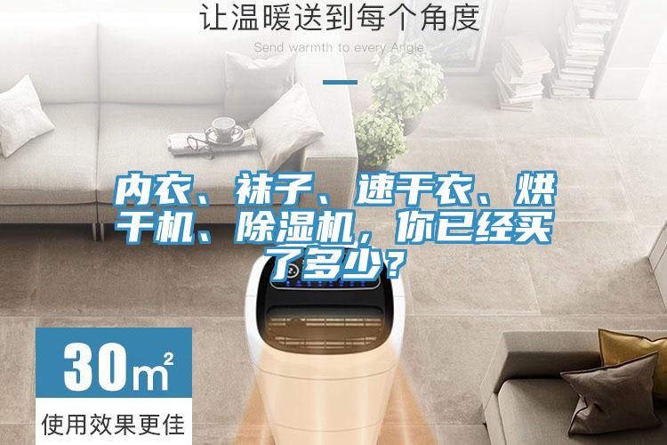 內(nèi)衣、襪子、速干衣、烘干機、除濕機，你已經(jīng)買了多少？