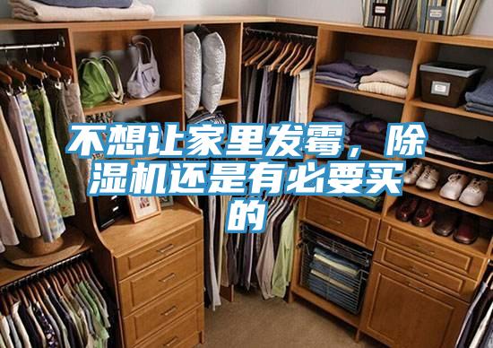 不想讓家里發(fā)霉，除濕機還是有必要買的