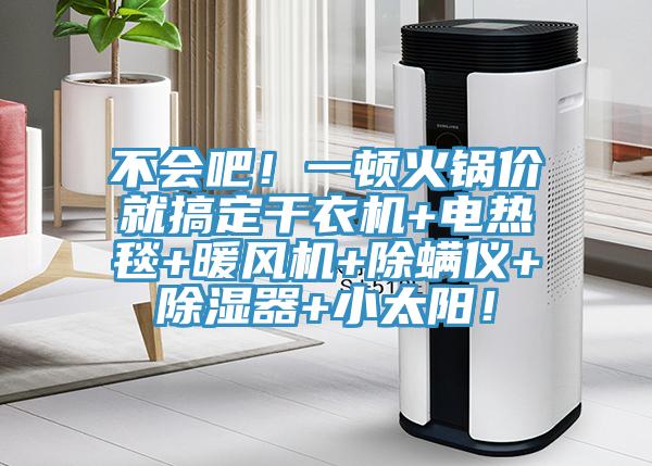 不會吧！一頓火鍋價就搞定干衣機+電熱毯+暖風機+除螨儀+除濕器+小太陽！