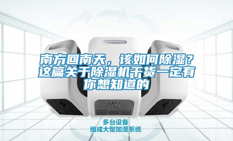 南方回南天，該如何除濕？這篇關(guān)于除濕機干貨一定有你想知道的