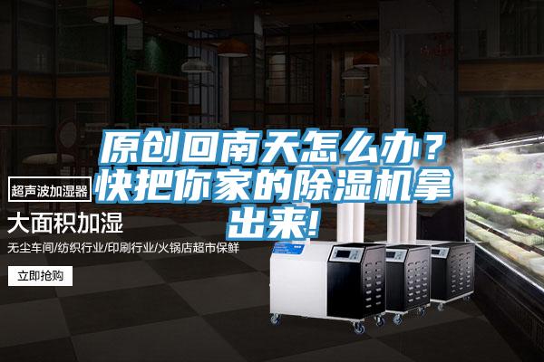 原創(chuàng)回南天怎么辦？快把你家的除濕機(jī)拿出來!