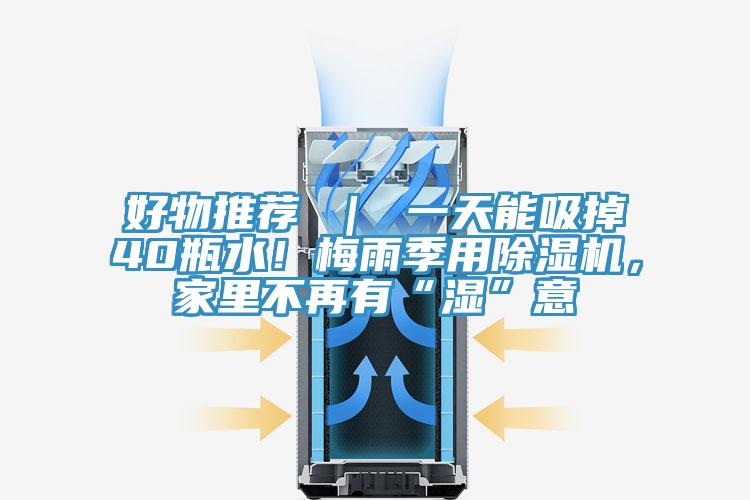 好物推薦 ｜ 一天能吸掉40瓶水！梅雨季用除濕機(jī)，家里不再有“濕”意