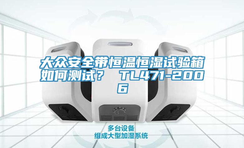 大眾安全帶恒溫恒濕試驗(yàn)箱如何測試？ TL471-2006