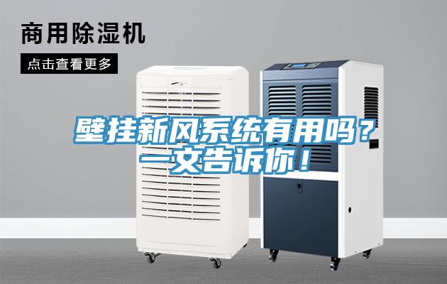 壁掛新風系統(tǒng)有用嗎？一文告訴你！