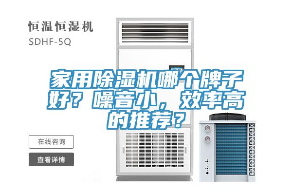 家用除濕機哪個牌子好？噪音小，效率高的推薦？