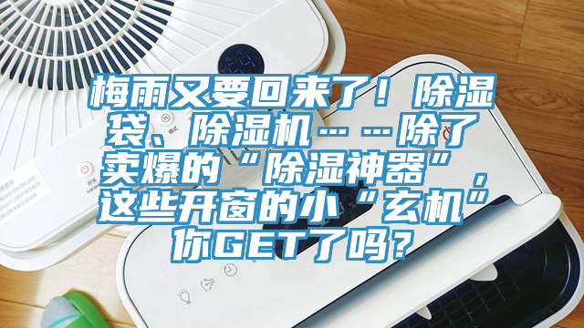 梅雨又要回來了！除濕袋、除濕機(jī)……除了賣爆的“除濕神器”，這些開窗的小“玄機(jī)”你GET了嗎？