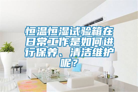 恒溫恒濕試驗箱在日常工作是如何進行保養(yǎng)、清潔維護呢？