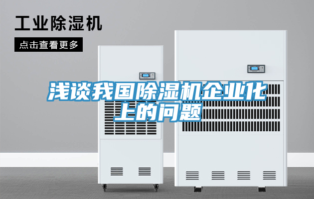 淺談我國(guó)除濕機(jī)企業(yè)化上的問(wèn)題