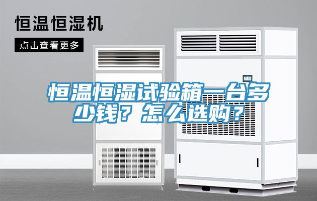 恒溫恒濕試驗(yàn)箱一臺多少錢？怎么選購？