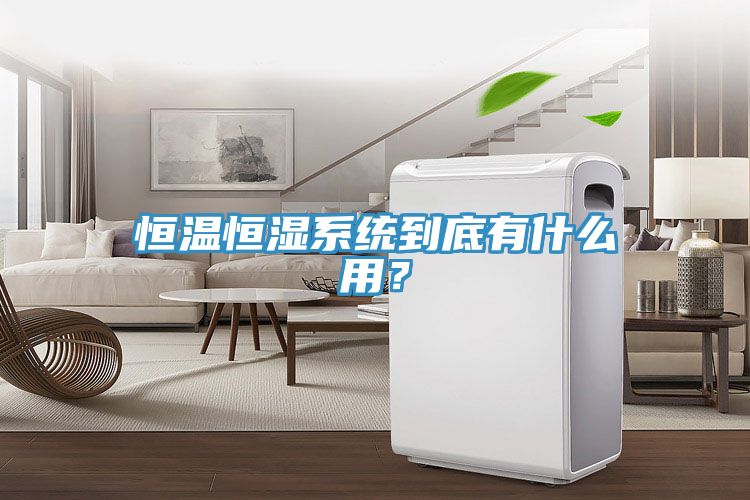 恒溫恒濕系統(tǒng)到底有什么用？