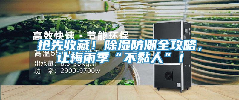 搶先收藏！除濕防潮全攻略，讓梅雨季“不黏人”！