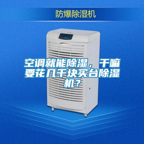 空調(diào)就能除濕，干嘛要花幾千塊買臺除濕機？