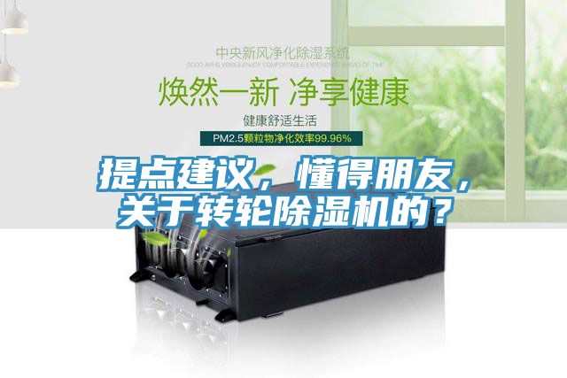 提點(diǎn)建議，懂得朋友，關(guān)于轉(zhuǎn)輪除濕機(jī)的？
