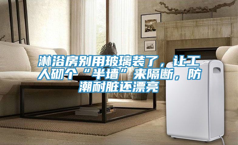 淋浴房別用玻璃裝了，讓工人砌個“半墻”來隔斷，防潮耐臟還漂亮