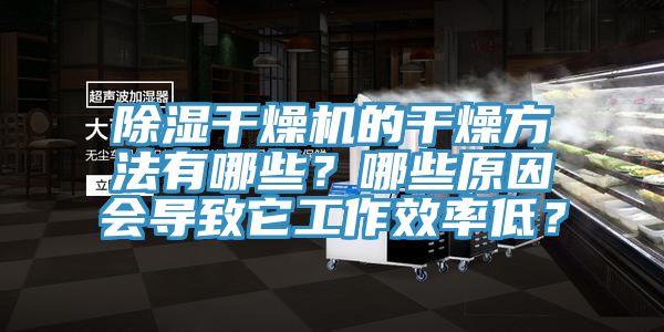 除濕干燥機的干燥方法有哪些？哪些原因會導(dǎo)致它工作效率低？
