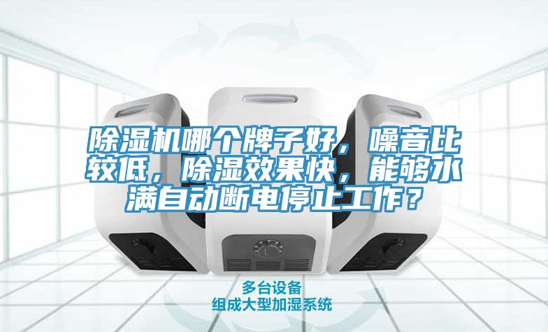 除濕機哪個牌子好，噪音比較低，除濕效果快，能夠水滿自動斷電停止工作？