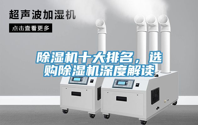 除濕機十大排名，選購除濕機深度解讀