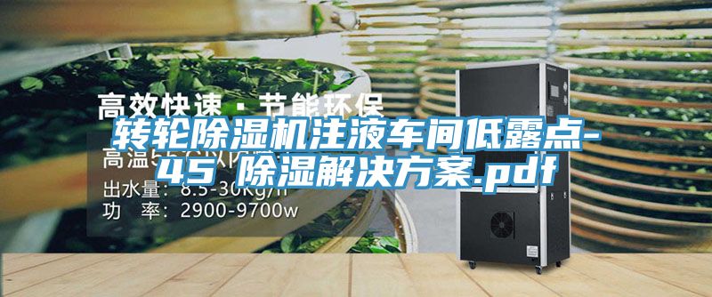 轉(zhuǎn)輪除濕機注液車間低露點-45℃除濕解決方案.pdf