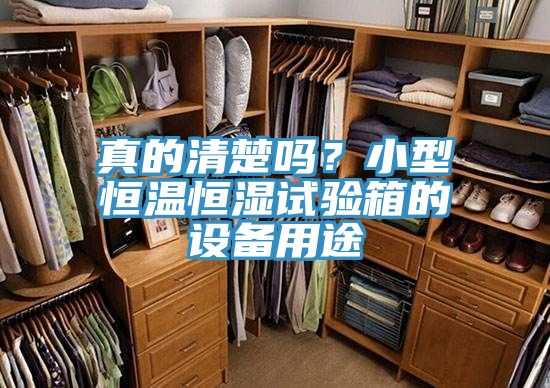 真的清楚嗎？小型恒溫恒濕試驗箱的設(shè)備用途