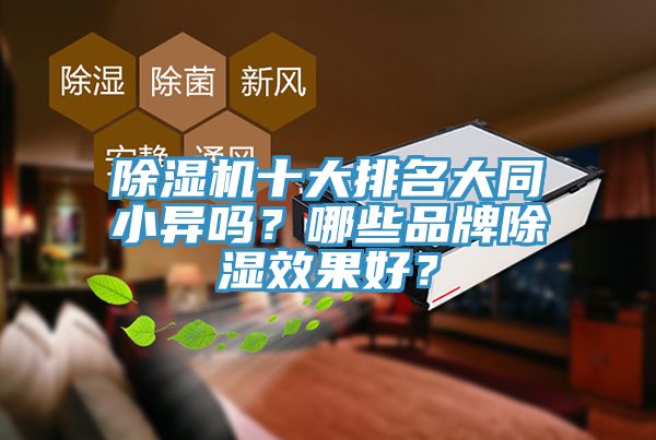 除濕機(jī)十大排名大同小異嗎？哪些品牌除濕效果好？