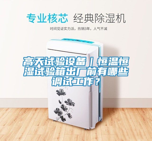 高天試驗設(shè)備｜恒溫恒濕試驗箱出廠前有哪些調(diào)試工作？